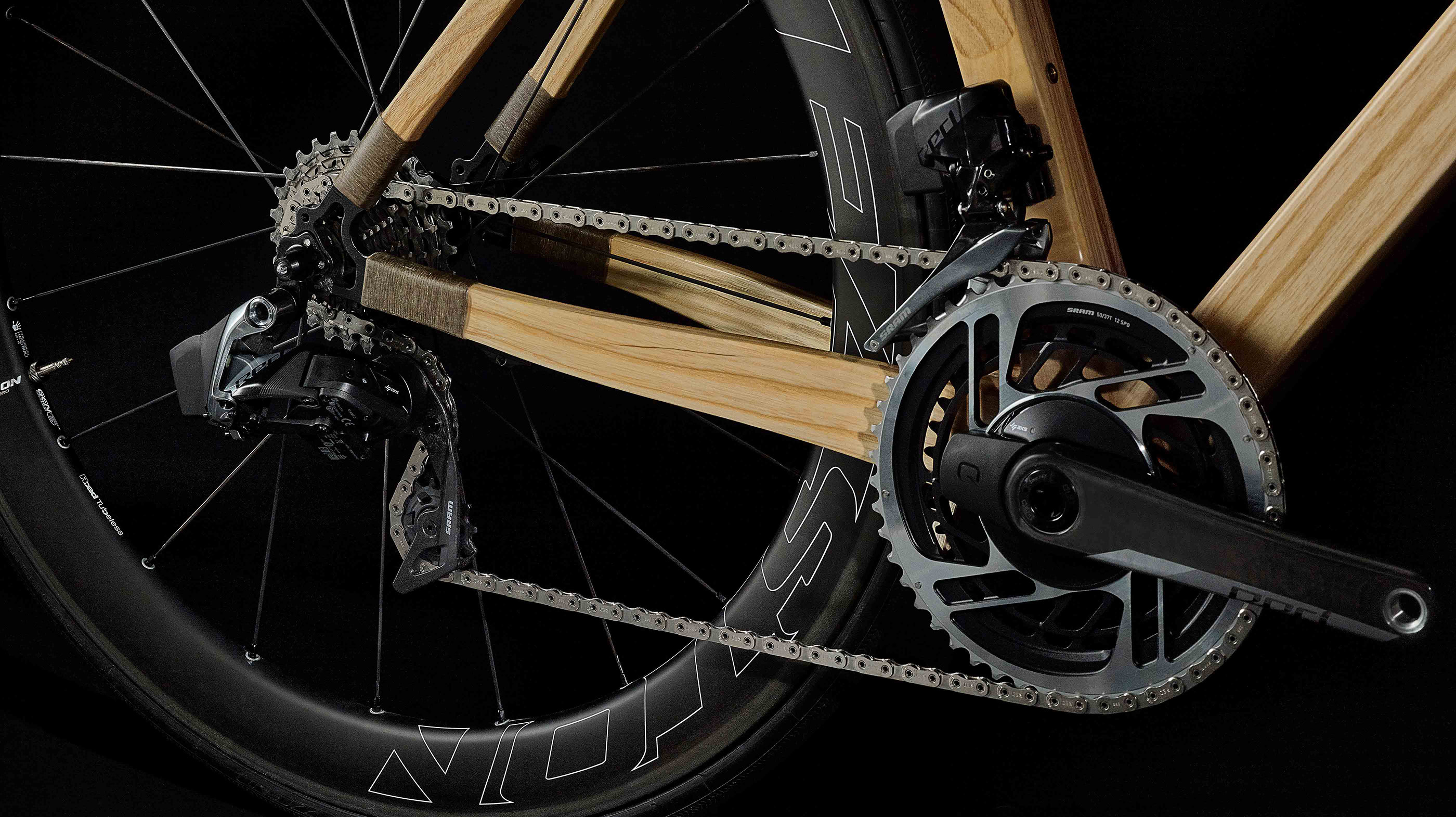 SILA wooden road bike derailleur set