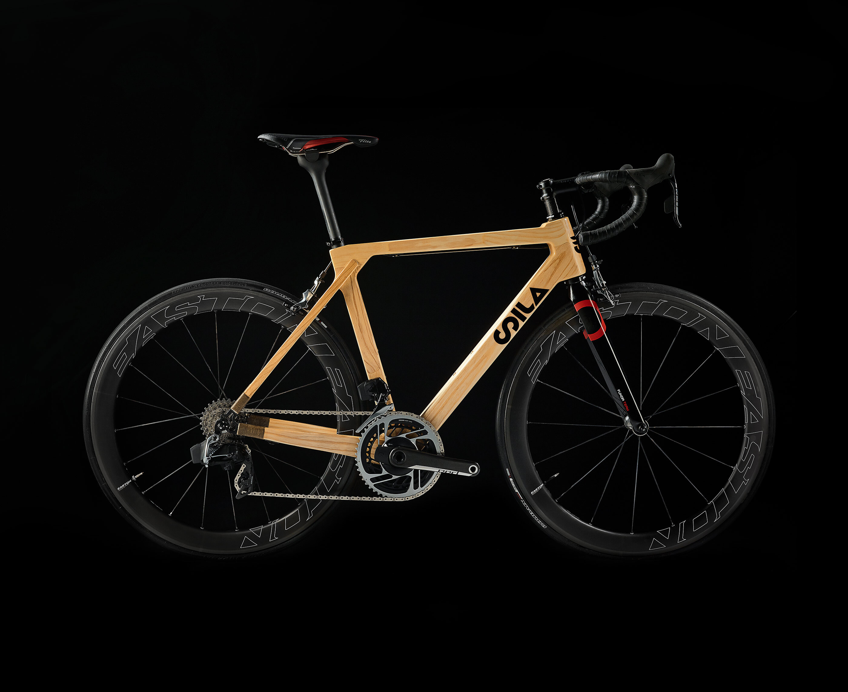 Side view of SILA wooden bike